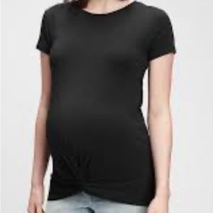 4/25$ Gap women -maternity twist knot t-shirt- Small- black
